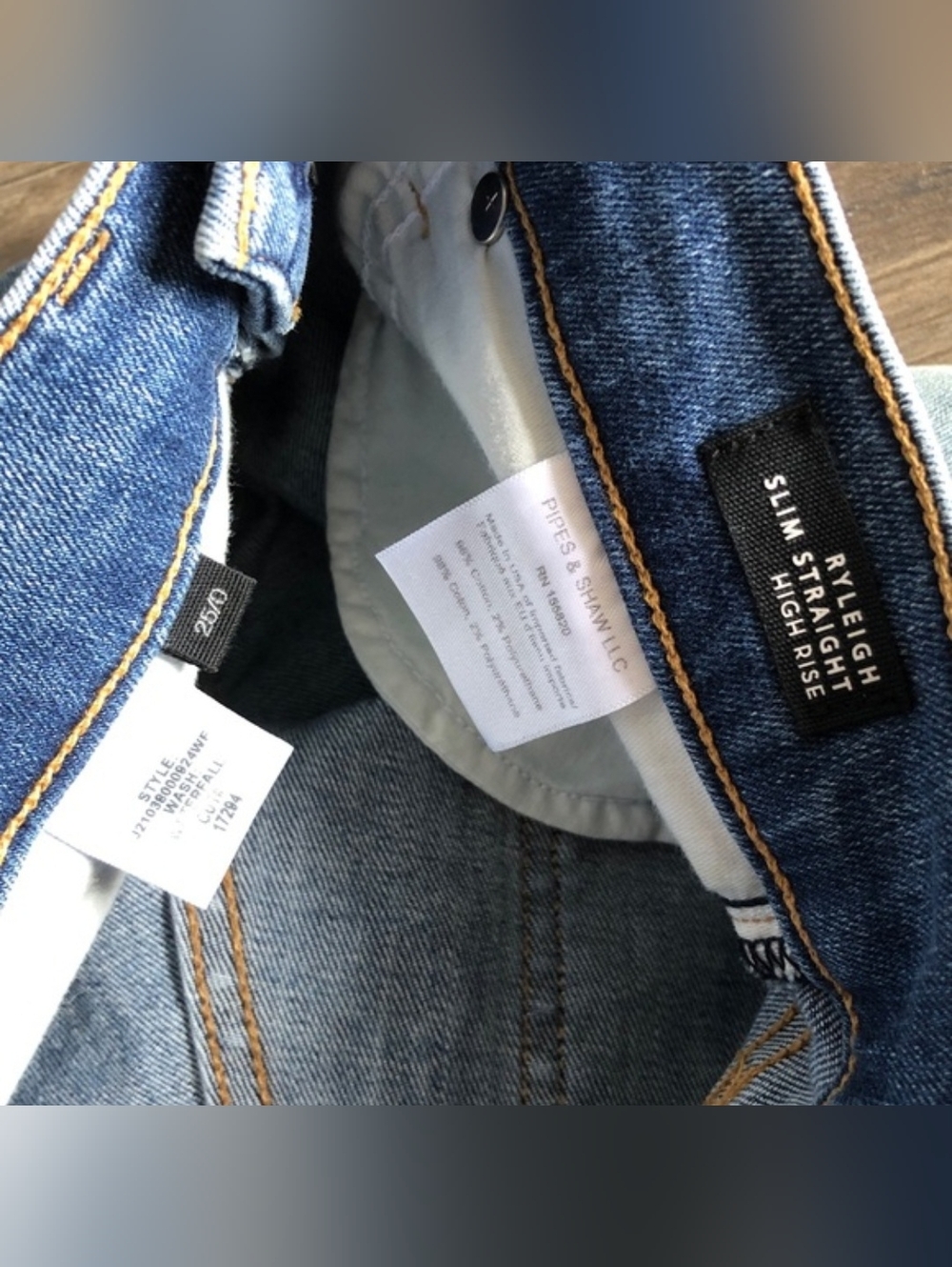 Veronica Beard Raleigh Jeans 25/0 High Rise Slim Straight Cuffed Waterfall Wash - Picture 6 of 14